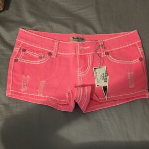 Vanilla Star Bright Pink Jean Shorts